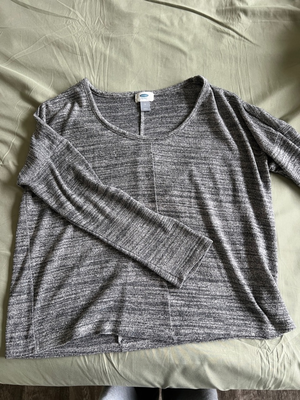 Cozy Heathered Gray Women's Long-Sleeve Top